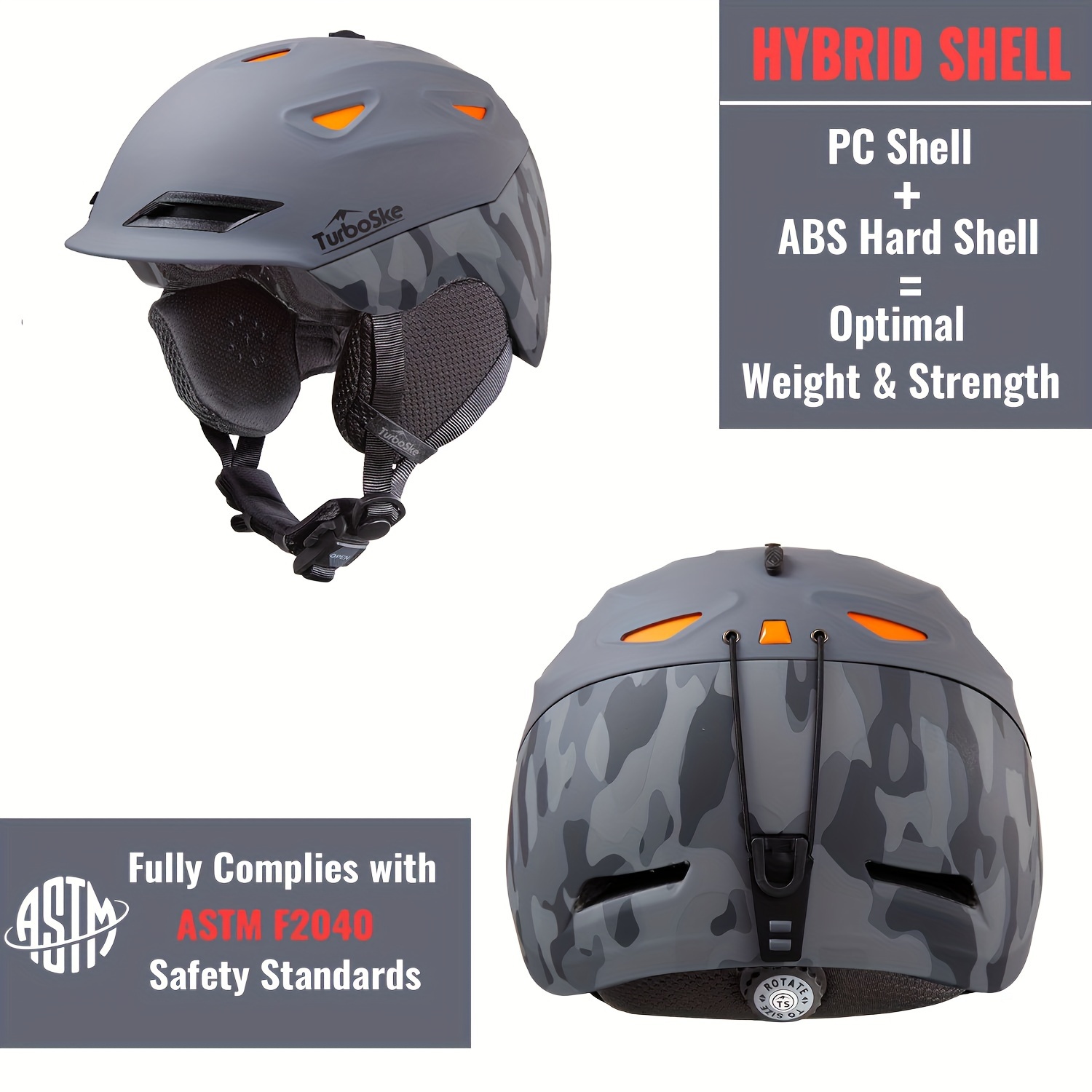 Ski Helmet Active Ventilation Audio Compatible - Temu