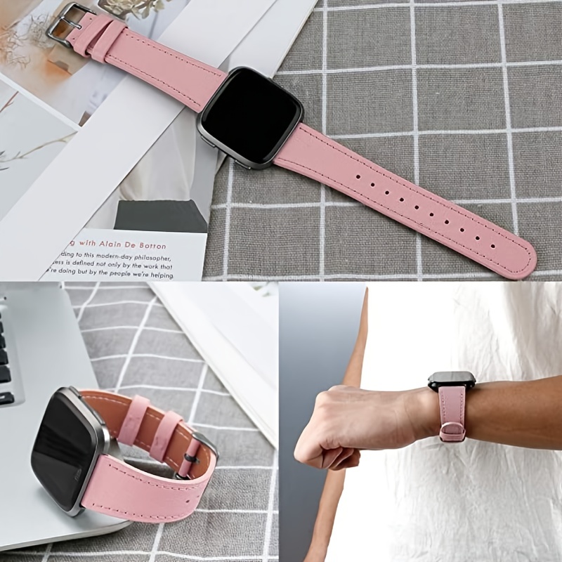 Correa De Reloj De Piel Para Smart Watch Fitbit Versa 2
