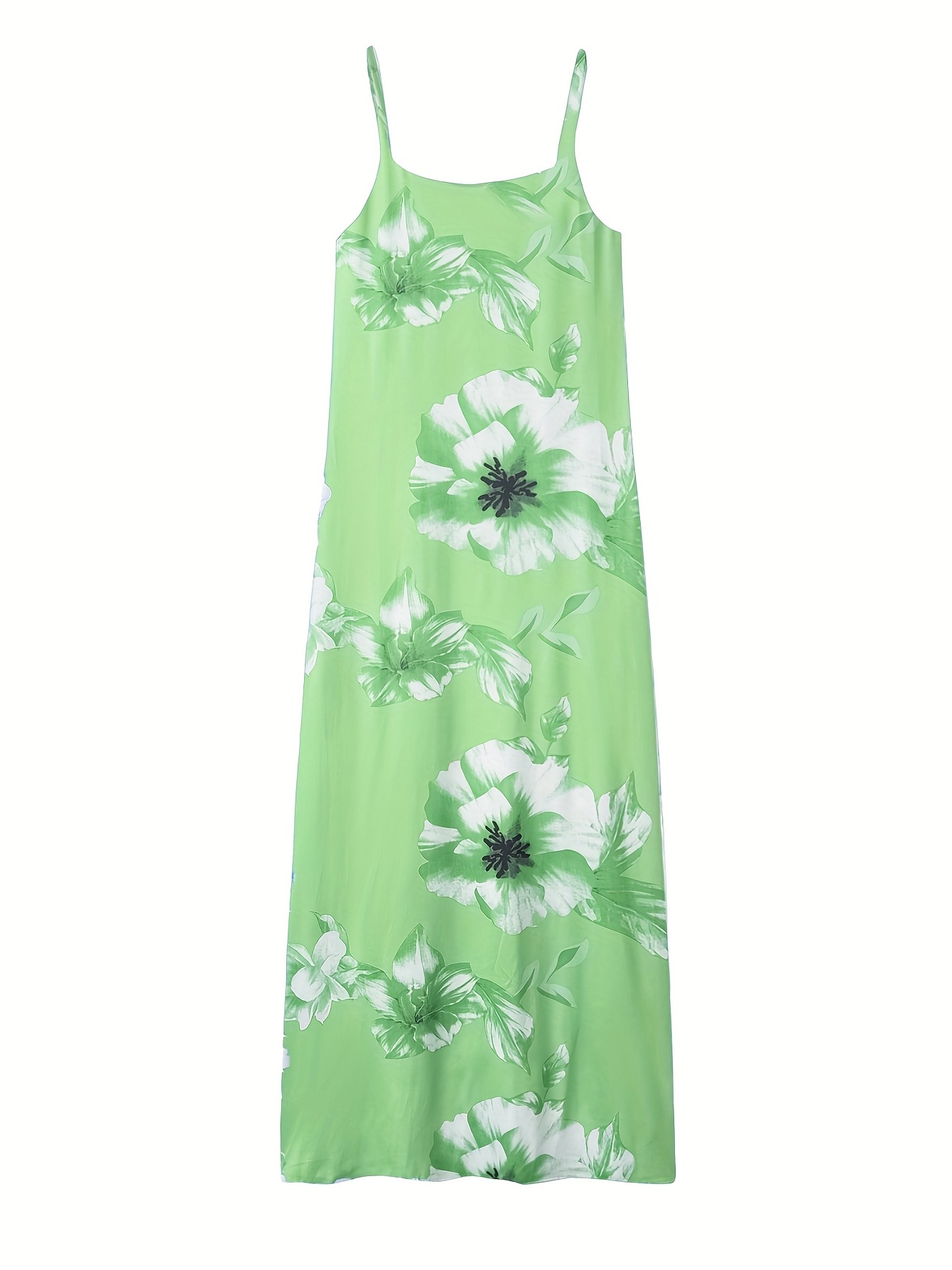 Women Summer Floral Backless Maxi Dress Sexy Sleeveless Low-cut