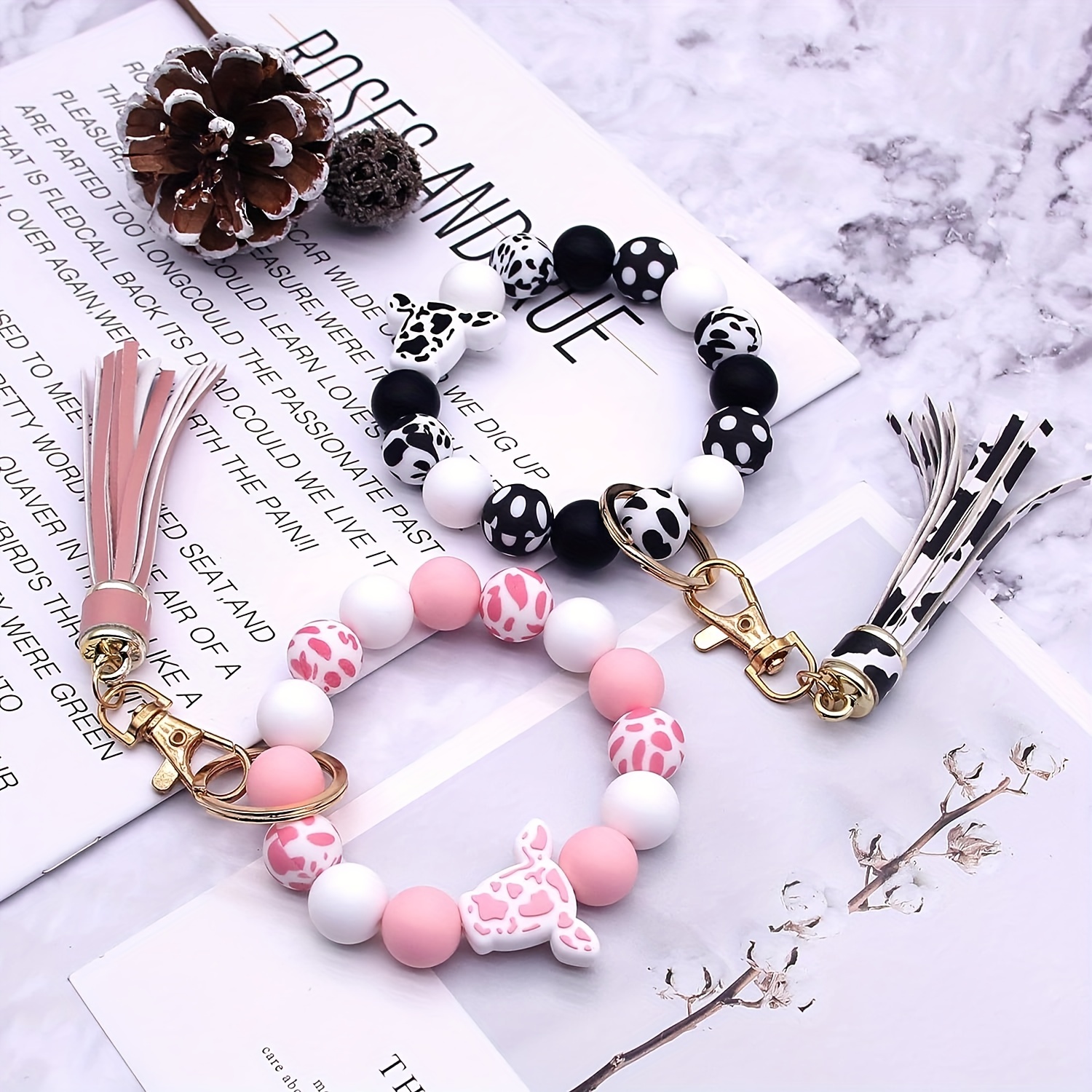 Cretaive Cute Cow Silicone Beads Loose Beads Jewelry Making - Temu