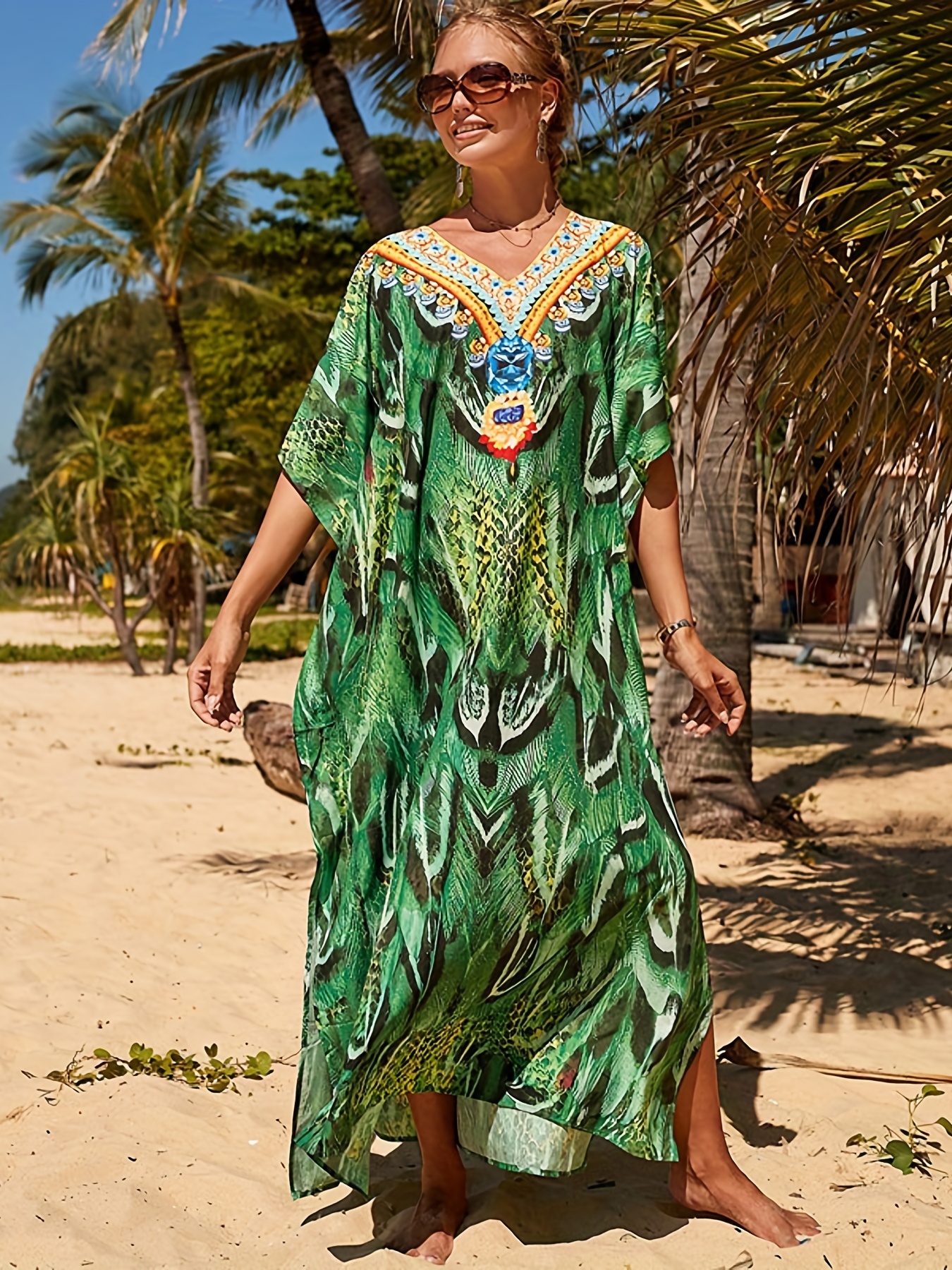 Snake print store beach cover up