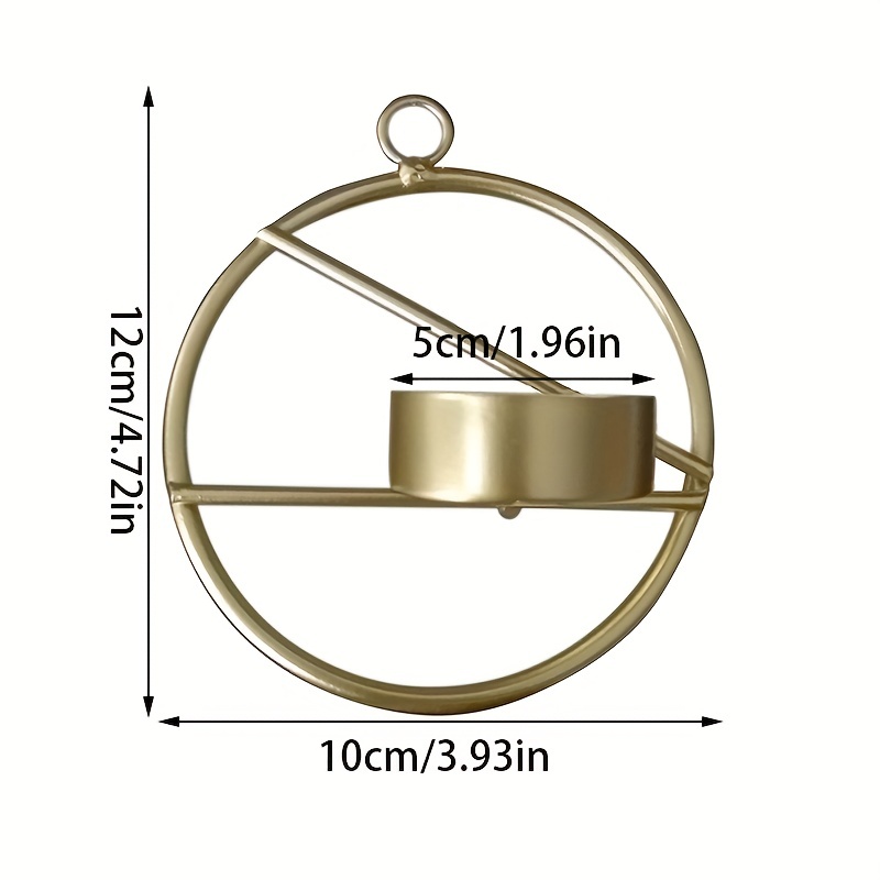 Roundy Gold Wall Candle Holder