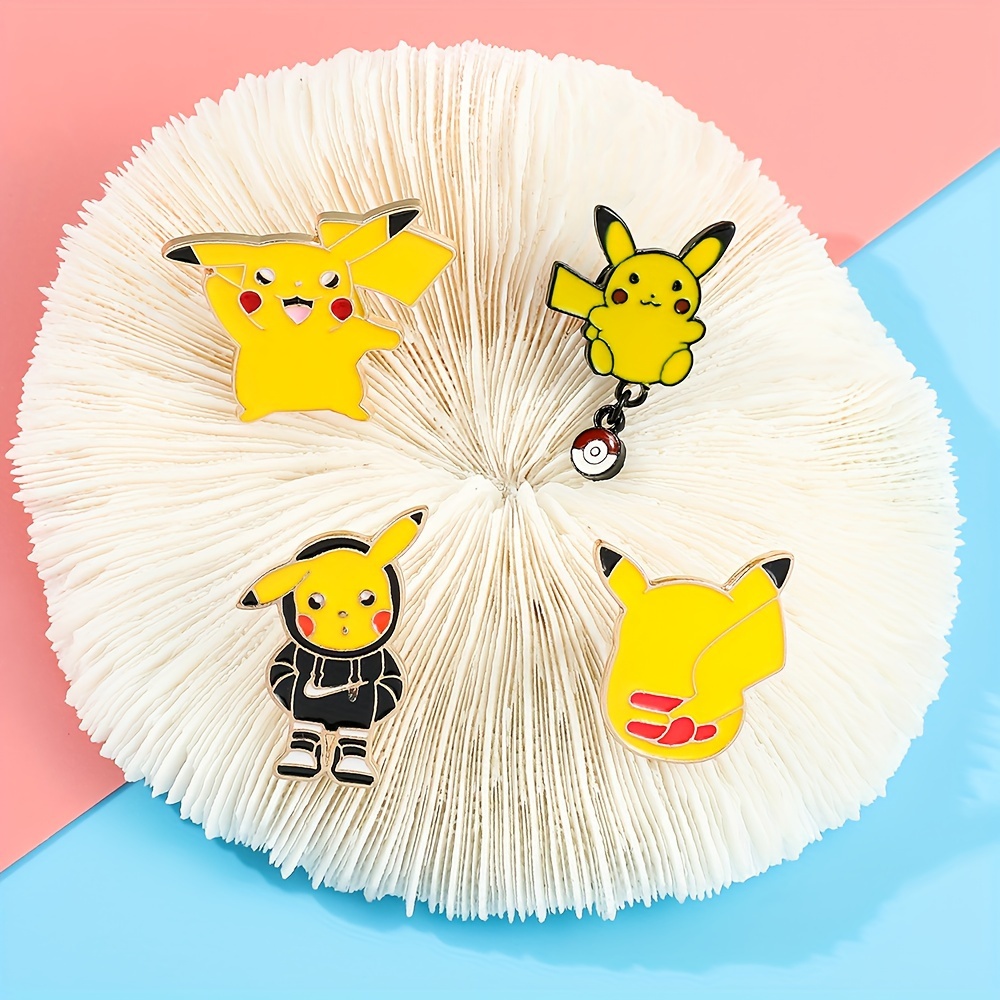 Takara Tomy Cute Pikachu Brooch Creative Yellow Elf - Temu