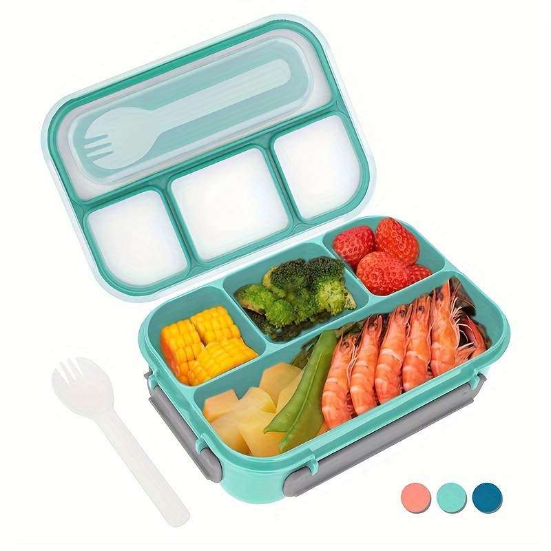 1pc Thickened Plastic Material Divided Double Layer Lunch Box For Students  And Office People, Microwave Safe