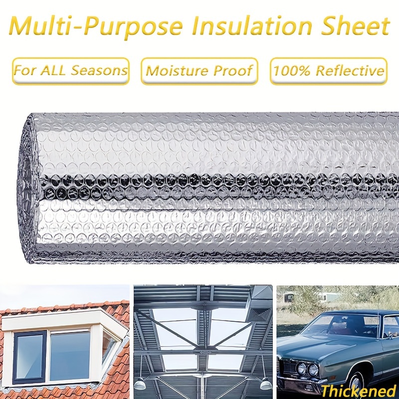 Aluminum Foil Insulation Sheet, Double-side Aluminum Bubble Mat, Heat  Insulation Cover, 100% Reflective, Household Insulation Windows Wall Car