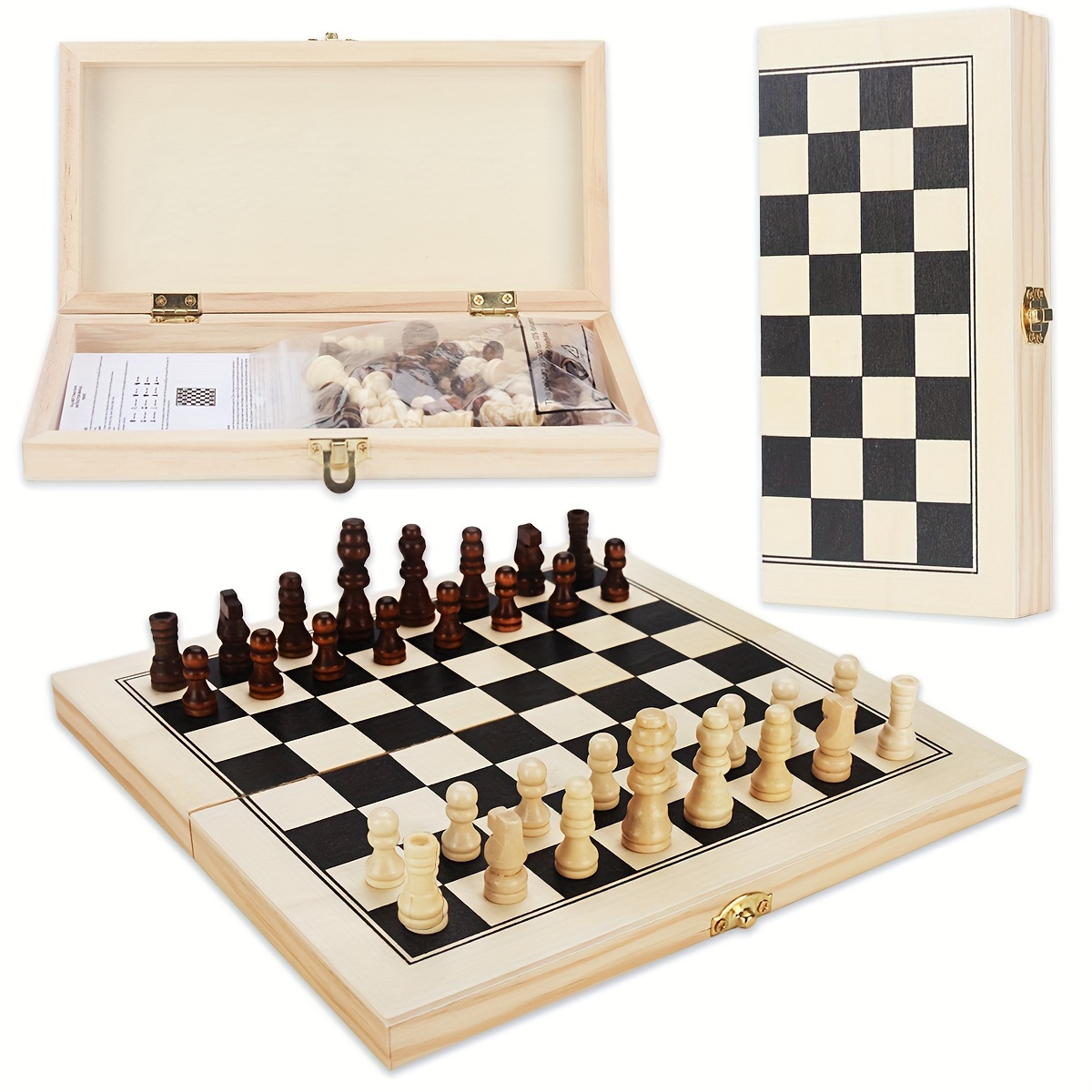 Double The Fun: Wooden 2-player Chess Set - Parent-child Interactive  Desktop Game For Kids! - Temu United Arab Emirates