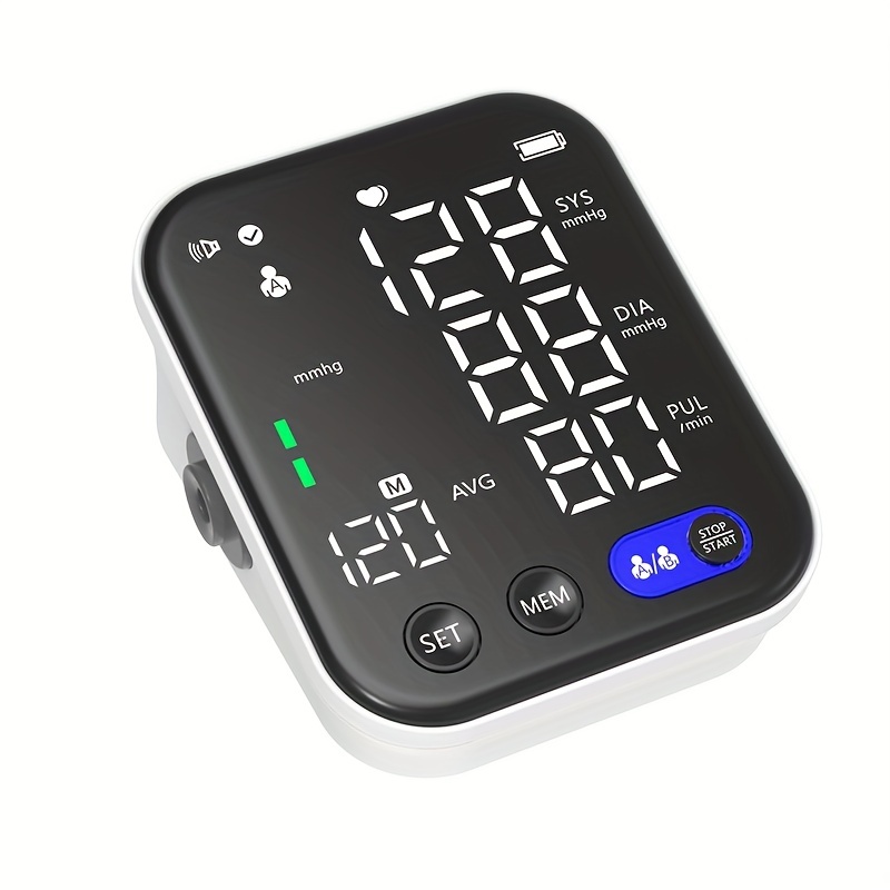 Wireless Voice Rechargeable Long Time Use Medical Blood Pressure Monitor,  Digitial Lcd Large Screen Sphygmomanometer - Temu