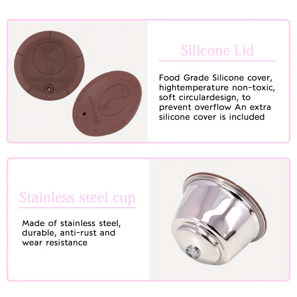 Reusable Dolce Gusto Coffee Capsules Milk Filter Pods & stainless