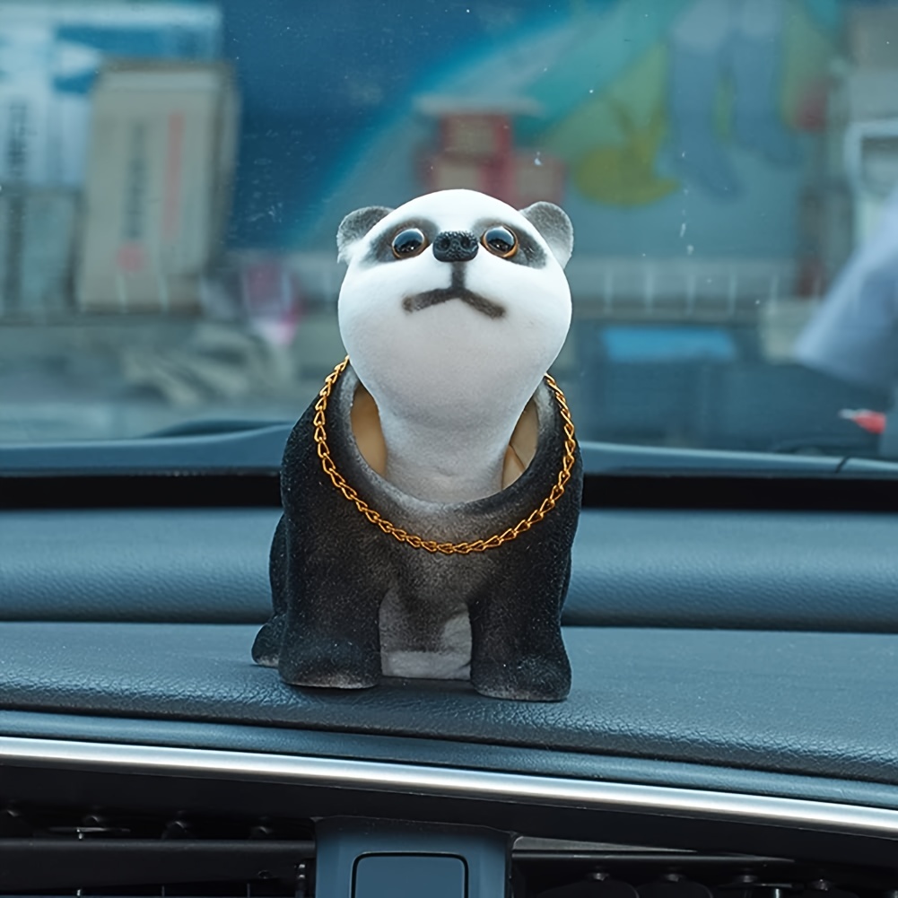 1Pcs Cute Puppy Dashboard Decoration Simulation Dog Car Decoration Tabletop  Nodding Puppy Toys Car Ornaments Shaking Head Dog Bobblehead Dog FRENCH