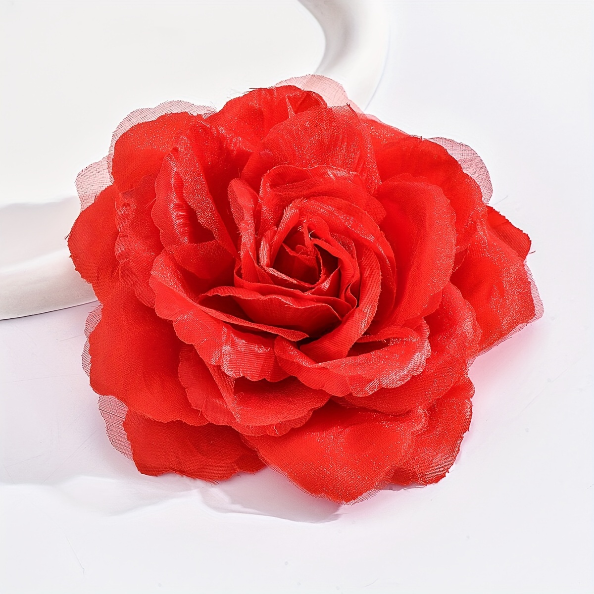 Large Fabric Flower Pin Brooch For Party Banquet Wedding - Temu