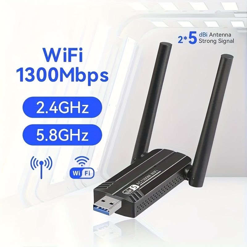 L-Link USB WiFi Adapter Para PC: 1300 Mbps Dual 5Dbi Antennas 5G/2.4G USB  Wireless Network Adapter Para Computadora Portátil De Escritorio - WiFi  Dongle Compatible Con Windows 10/8/8.1/7/Vista/XP/ OS/Linux - Temu Spain