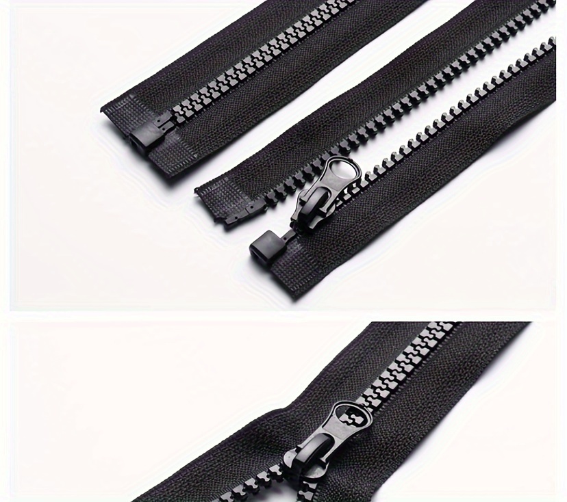 5 Resin Plastic Zipper Auto lock Zipper Sider Black Large - Temu