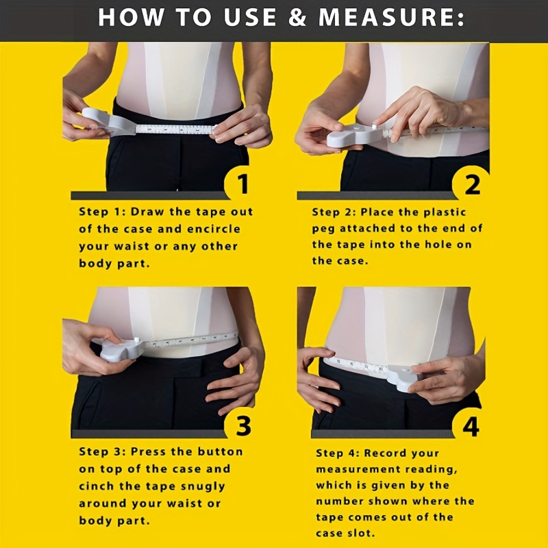 Body Measuring Tape 60 Inch Weight Loss Retractable Measure Tape with Lock  Pin and Push Button