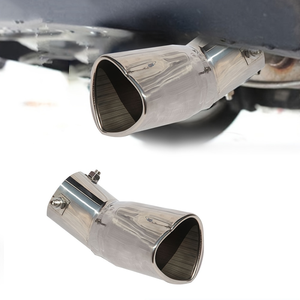 Car Exhaust Tip Stainless Steel Heart Shaped Car Muffler - Temu