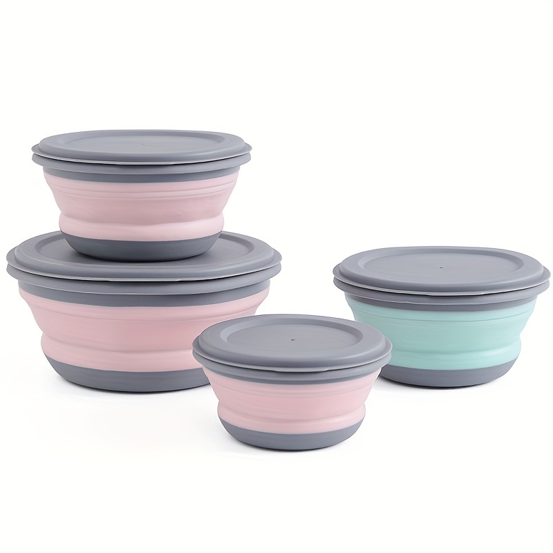3pcs Foldable Bowl Set Portable Lunch Box for School Canteen Back to School