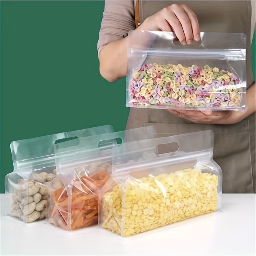 5 pezzi riutilizzabili sacchetti per alimenti a tenuta stagna - perfetti  per conservare noci, cereali, verdure, frutta e snack - organizer da cucina  e da viaggio borsa per congelatore borsa riutilizzabile per