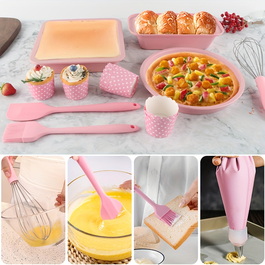 35pcs, Silicone Baking Tools Set, Including Cake Pan, Loaf Pan, Whisk, Oil  Brush, Measuring Cups And More, Kitchen Gadgets, Kitchen Stuff, Kitchen Acc