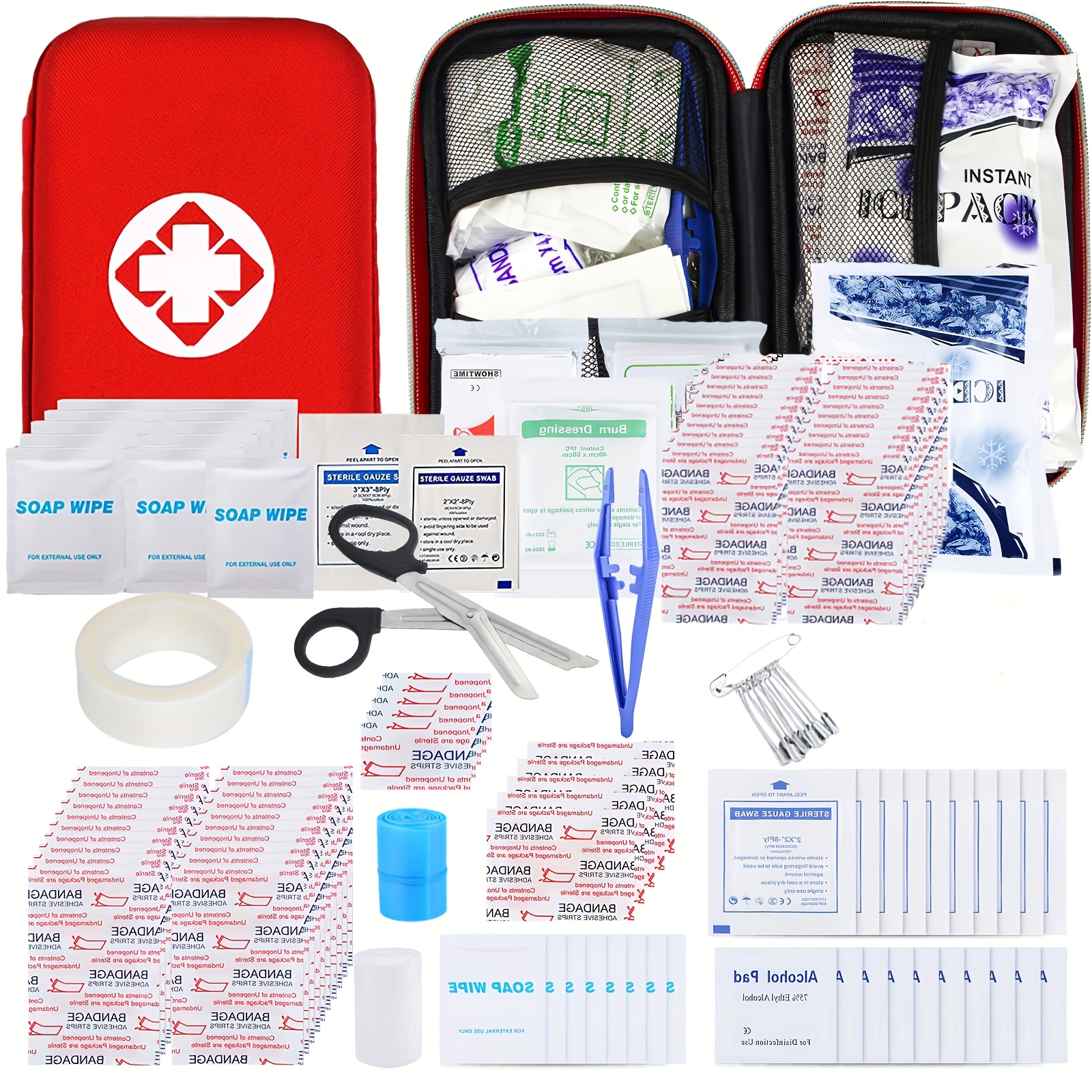 275pcs Comprehensive Travel First Aid Kit For Emergencies - Includes  Essential Survival Gear And Sports Equipment - Ideal For College Dorms,  Boats, An