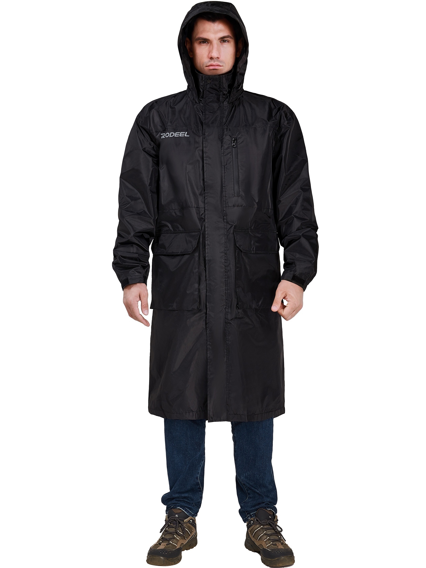 Men's Rain Jacket Waterproof Long Sleeve Hooded Windbreaker - Temu Romania