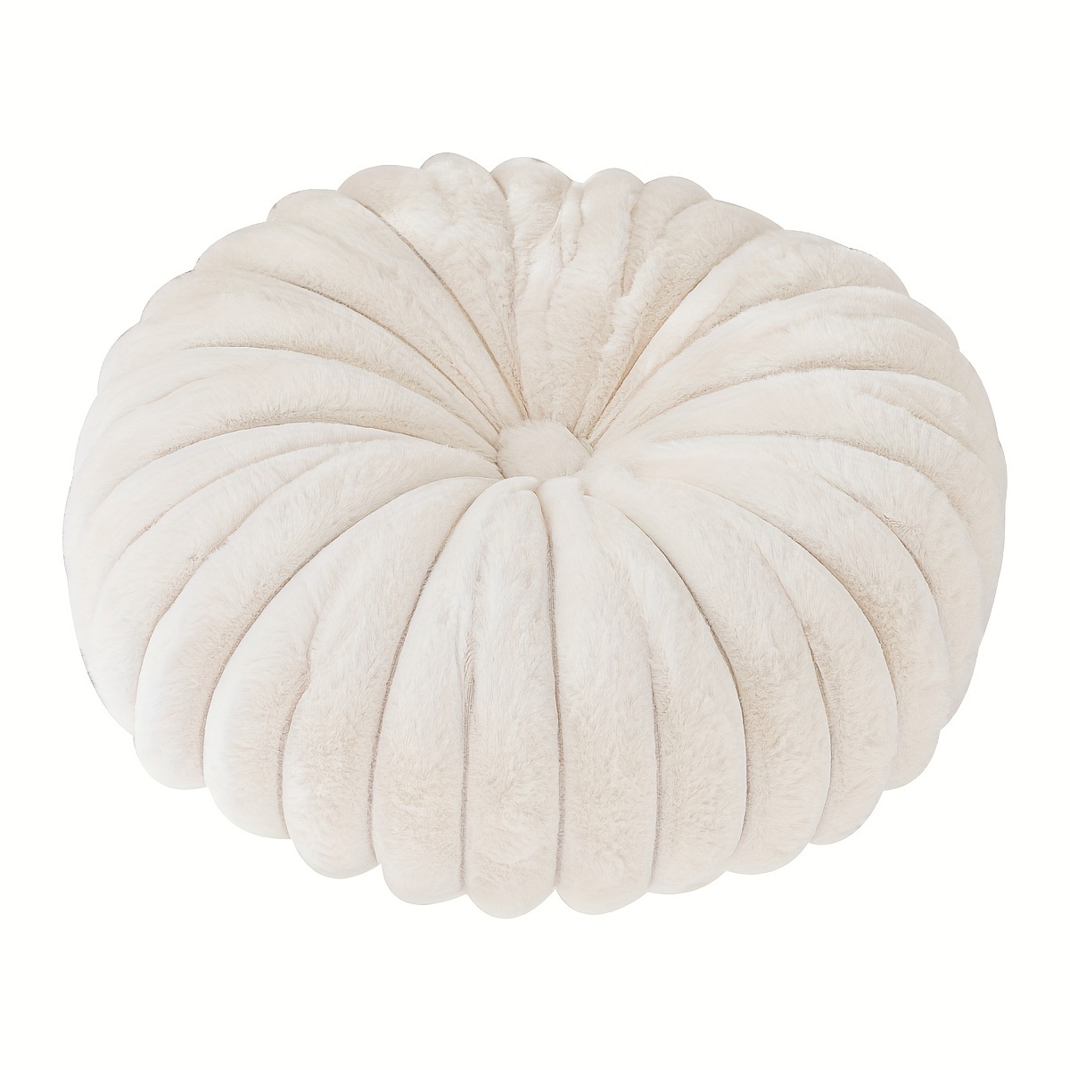 TEMU 1 Solid Color Throw Pillow, 3d Pumpkin Round Plush Cushion, Suitable For Office Chairs, Living Room Sofas, Sofa Beds, And Home Decor