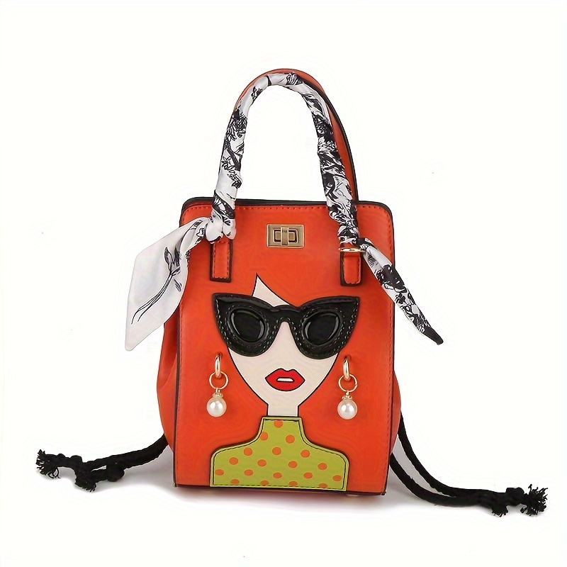 Stylish Women Print Crossbody Bag Pu Leather Shoulder Bag Temu