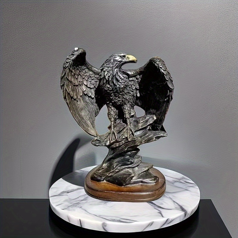 1pc Statua Retro Aquila Decorativa Statuette Di Aquila Calva - Temu Italy