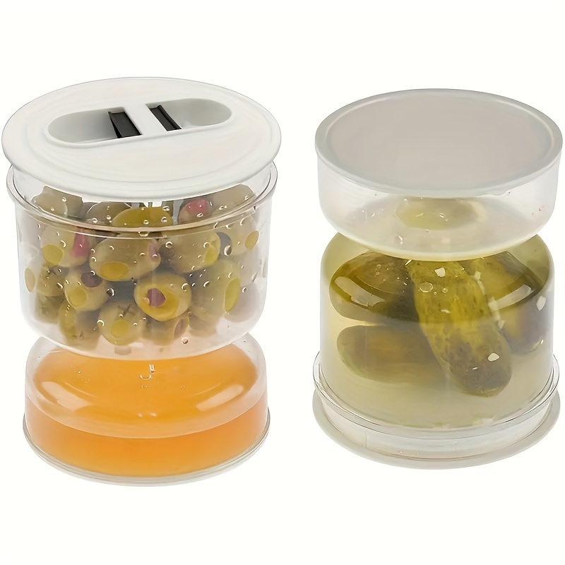 Reusable Pickle Container with Strainer Airtight Flip Stainless