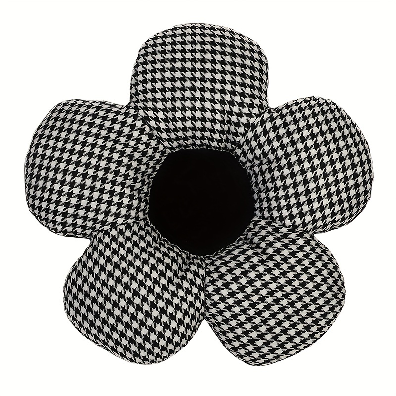 1 Stück Auto-kopfstützenkissen, Schwarz-weiße Blume, Nackenkissen