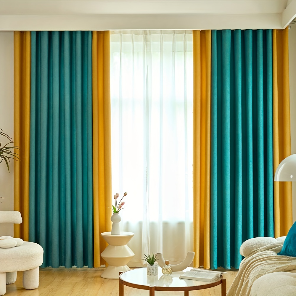 Comprar Cortinas transparentes de tul multicolor liso para decoración de  sala de estar, cortinas blancas para la habitación, dormitorio, cocina,  cortinas de gasa de organza