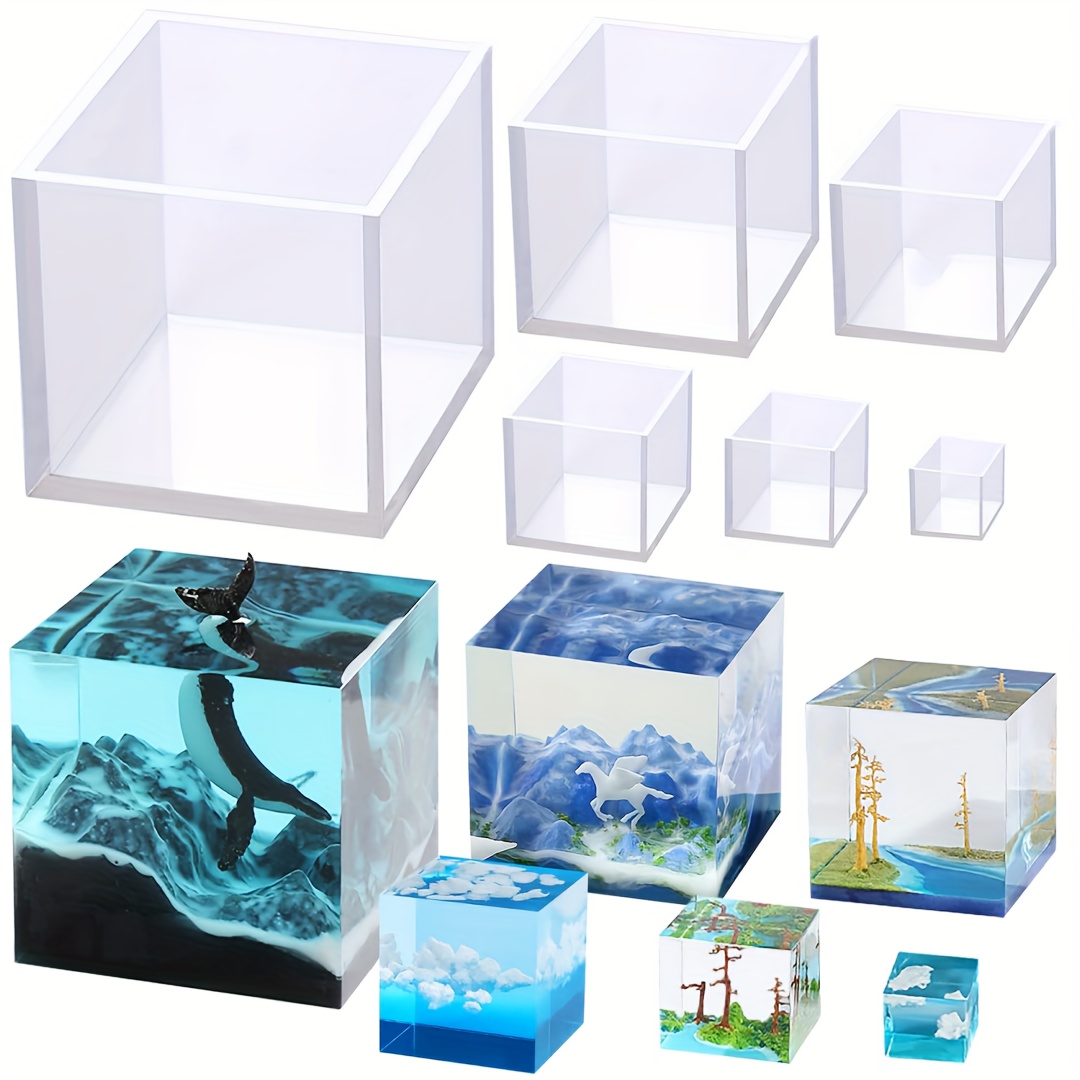 Clear Silicone 6 X 6 X 2 Block Mold / Deep Silicone Mold / Resin Mould /  Soap / Concrete 