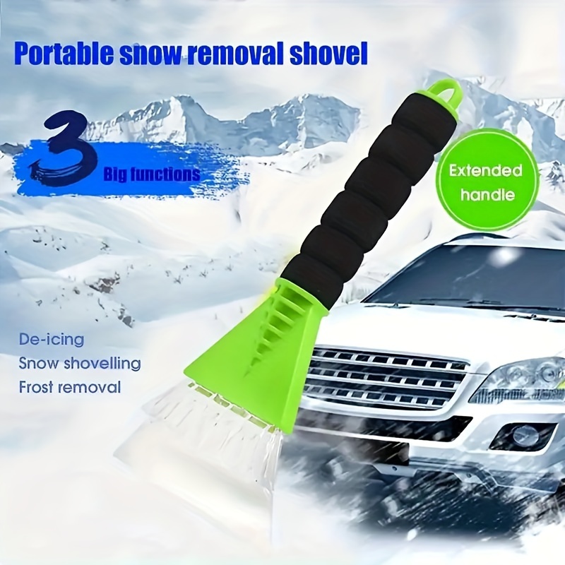 HARTI Auto-Schneeschieber, Auto-Schneeschaufel Windschutzscheibenbürste  Auto-Eiskratzer Fenster Tragbar Anti-Rutsch-Griff Frostentfernung Werkzeug  Für