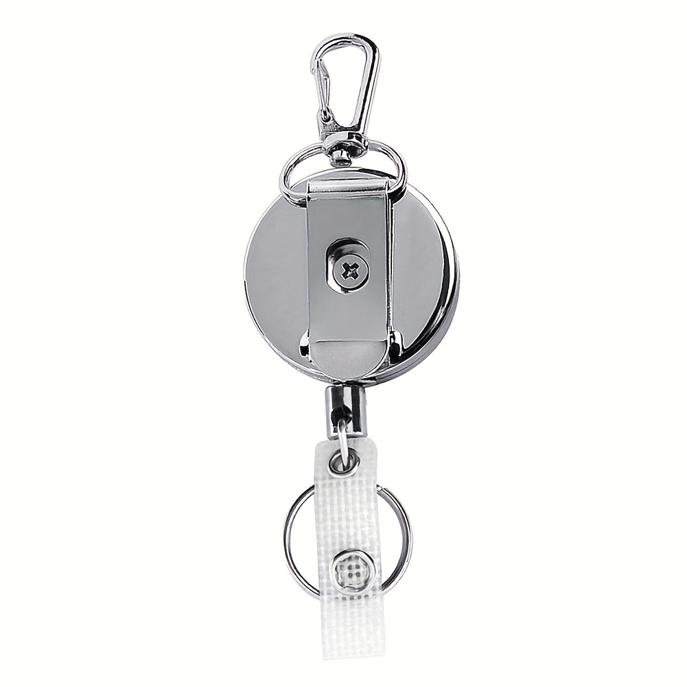 Heavy Duty Multl Functional Retractable Key Chain Buckle Retractable Id  Badge Holder With Belt Loop Clip Key Ring For Name Card Keychain - Sports &  Outdoors - Temu
