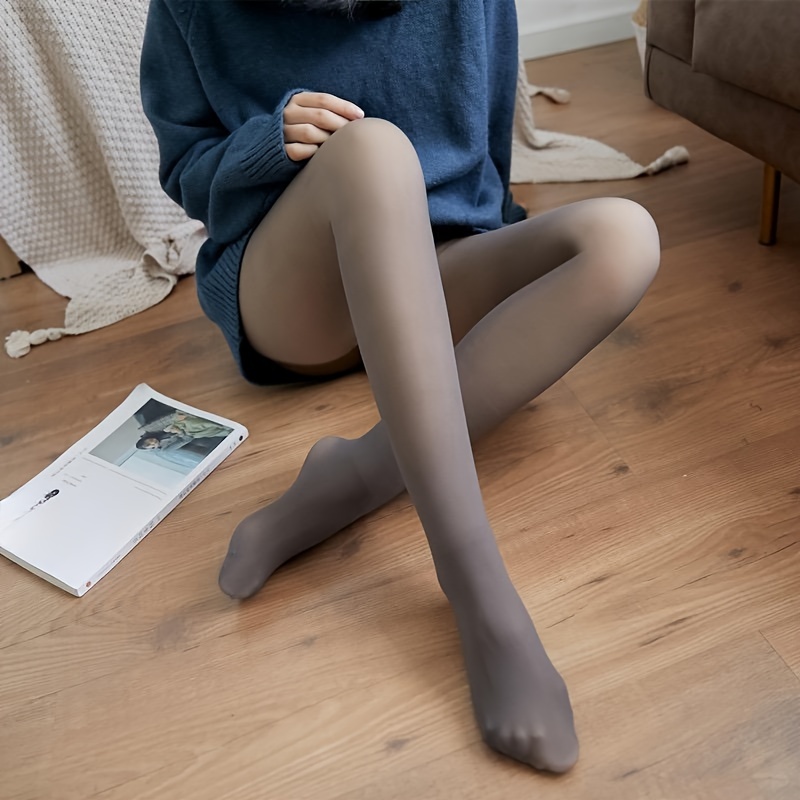 1pairswomen's Winter Thick Skin Leggings Warm One Slim Body - Temu