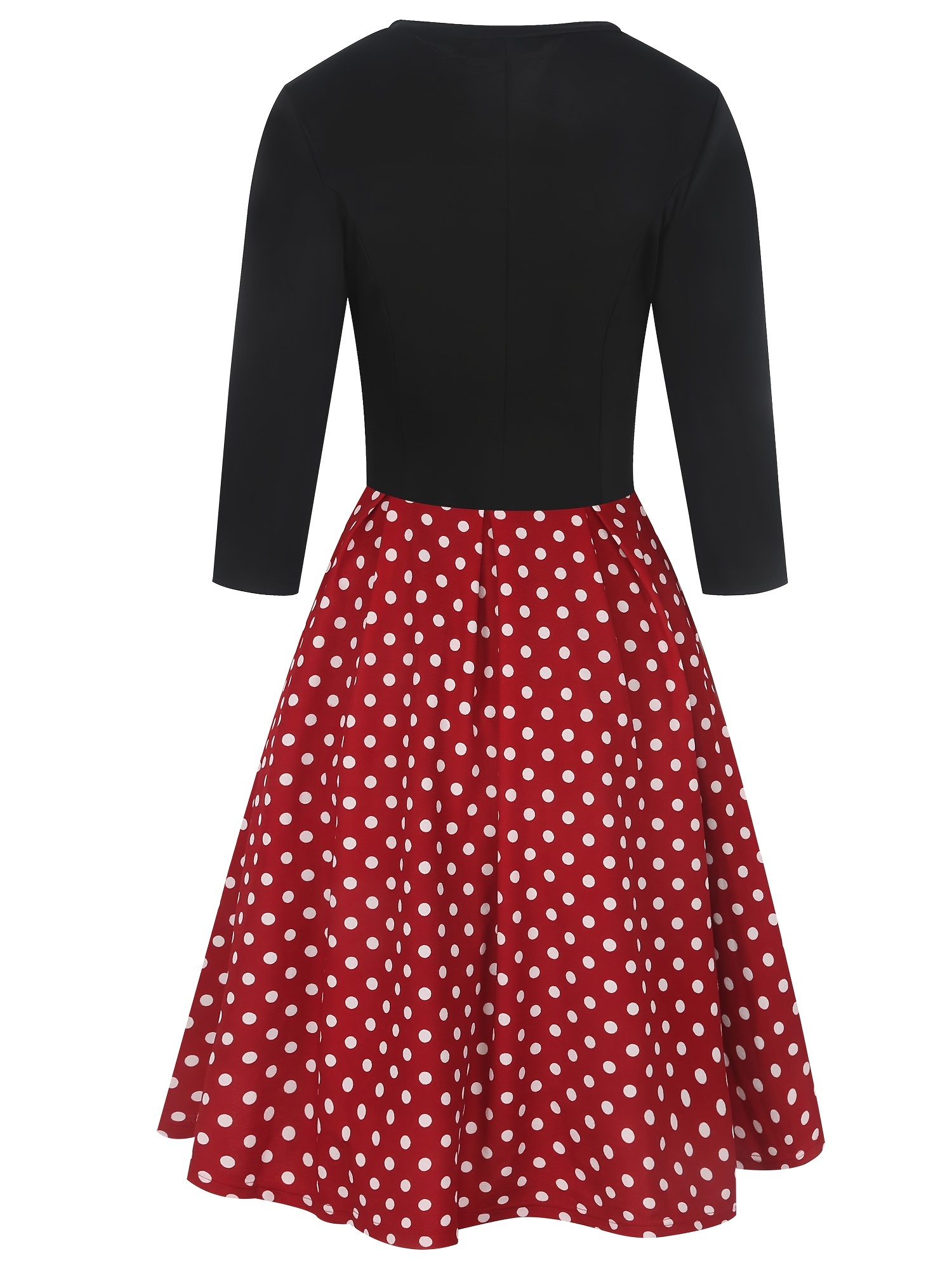 Round neck polka on sale dot skater dress