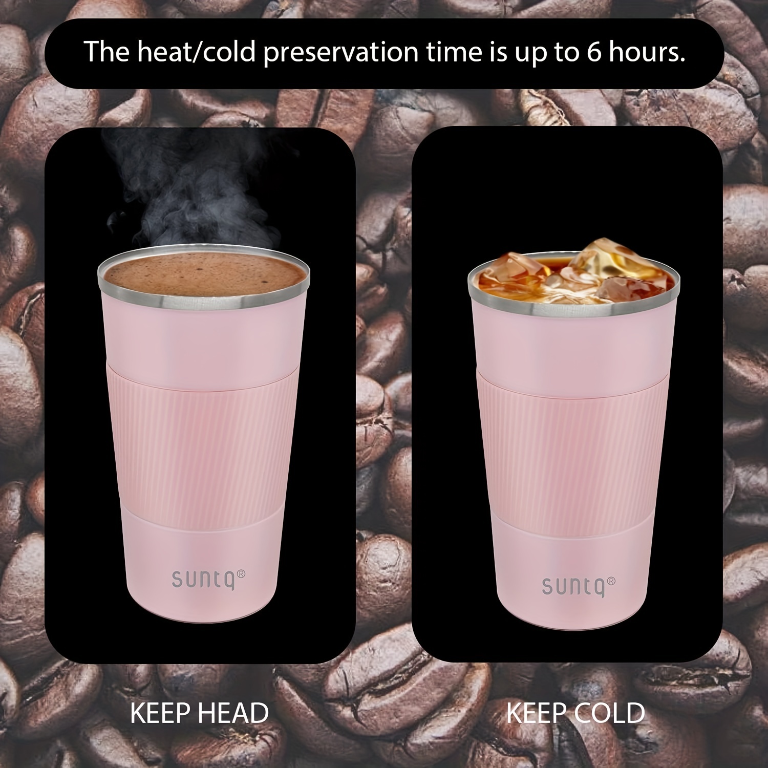 Stainless Steel Unbreakable Coffee Mug Keeps Beverages Hot & Cold