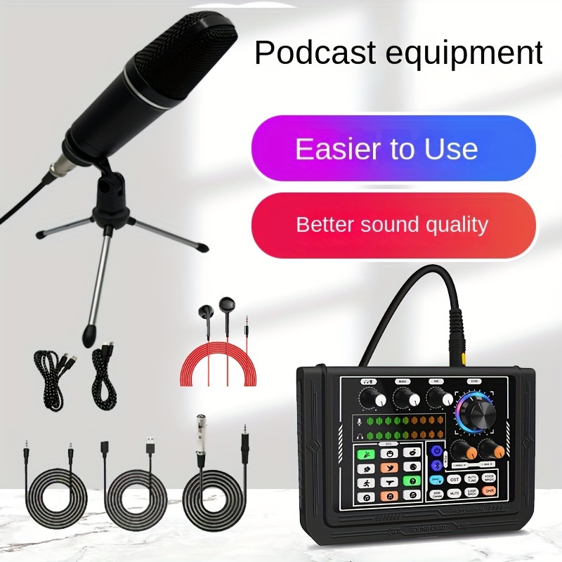Carte son microphone externe avec équipement de réglage Ensemble audio  studio d’enregistrement professionnel