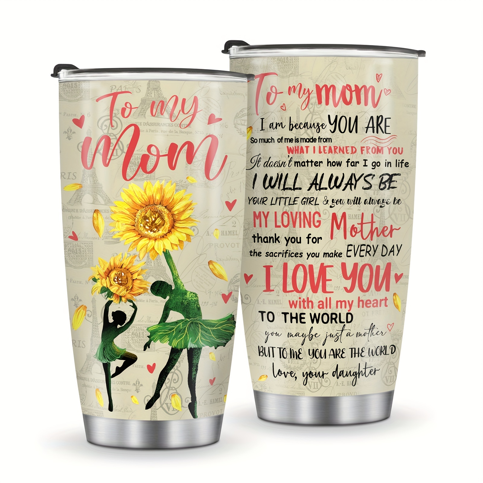 Mom Tumbler, Mom Presents - Christmas/Birthday Gifts for Mom, Wife