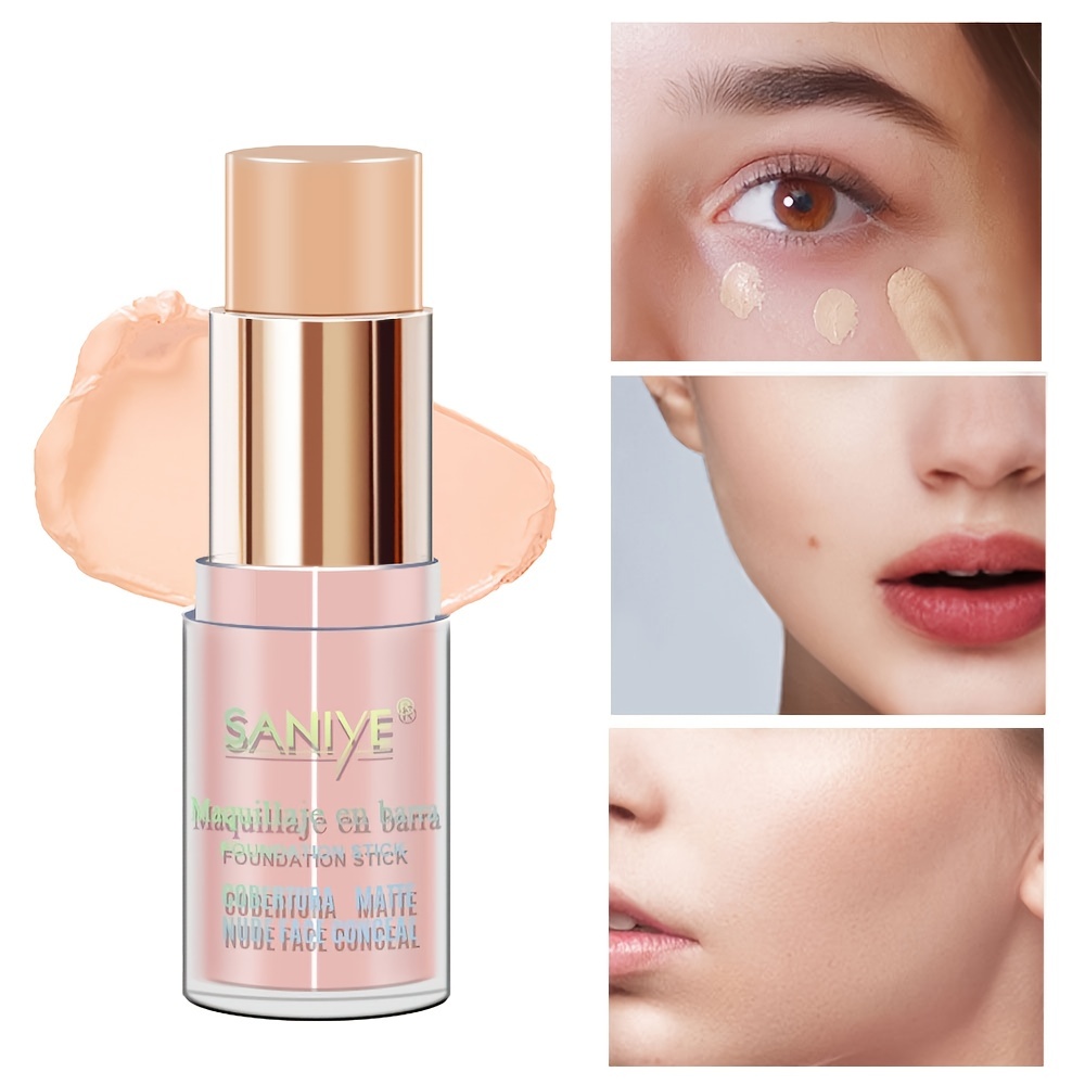 Saniye Foundation Stick Oil Control Natural Waterproof Isolation Concealer Bb  Cream Moisturizing Long Lasting Moisturizing Powder - Beauty & Personal  Care - Temu