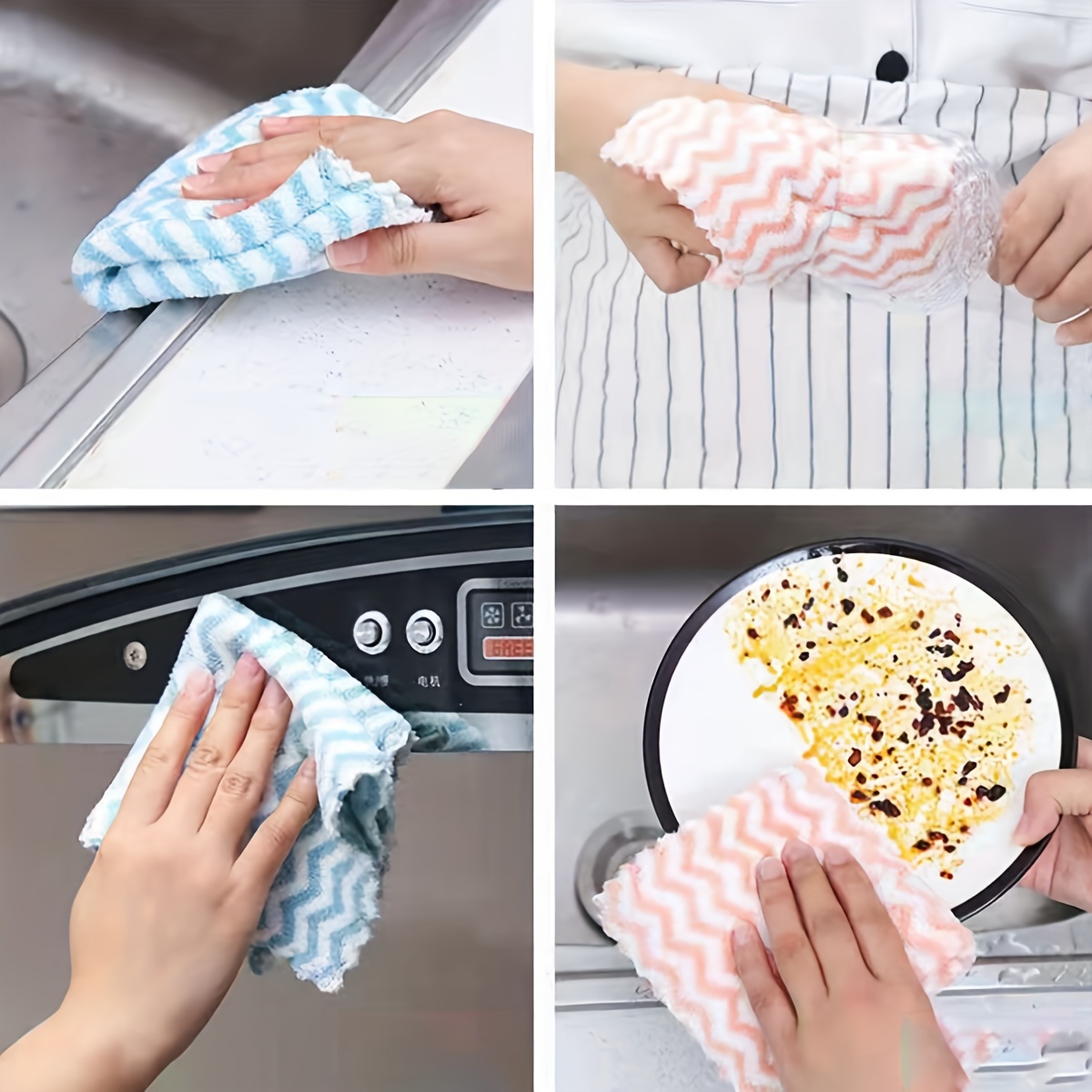 Thickened Dish Towels, Square Dish Cloths, Simple Style Dish Towel,  Cleaning Cloth For Sink Or Kitchen Stove, Antibacterial Washable Cleaning  Scouring Pad, Kitchen Stuff Kitchen Cleaning Gadget - Temu