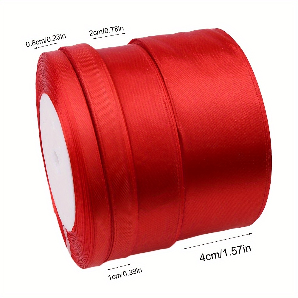 25 Yards) Red Silk Ribbon Wedding Party Decoration Gift Wrapping
