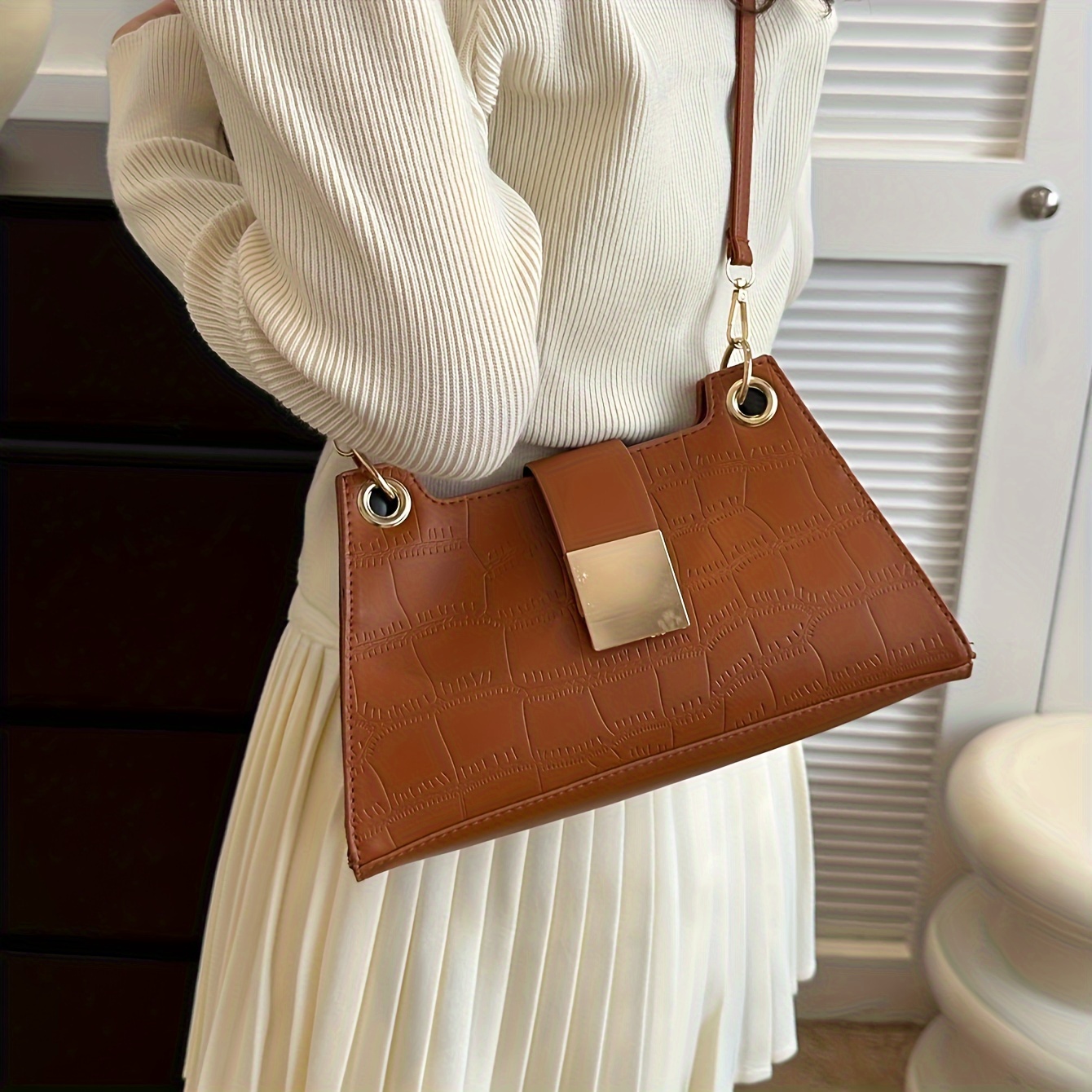 Vintage Crossbody Bag, Retro Shoulder Bag, Women's Fashion Handbag