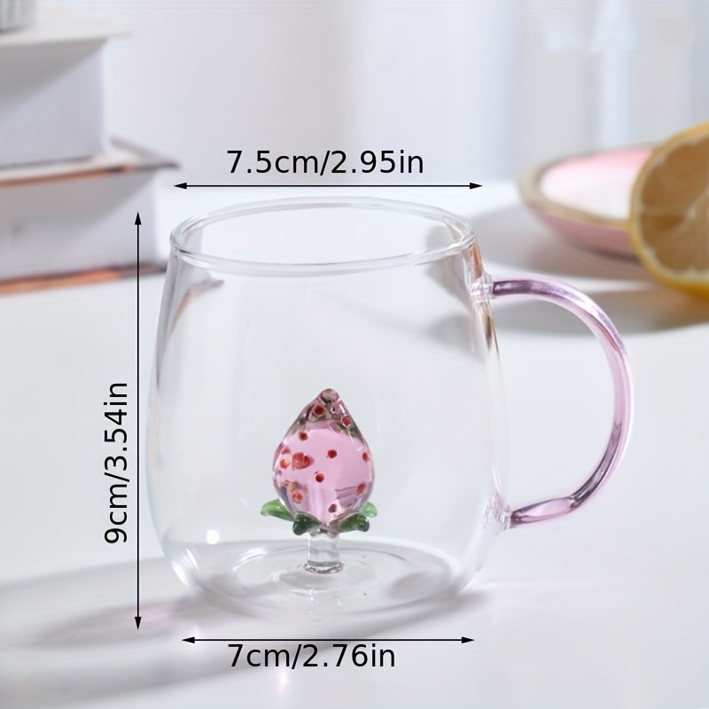Creative 3d Glass Cups Kids Milk Cup Transparent Mugs With Handle Water  Bottles Heat Resistant Drinkware Best Festival Gift - Temu Belgium