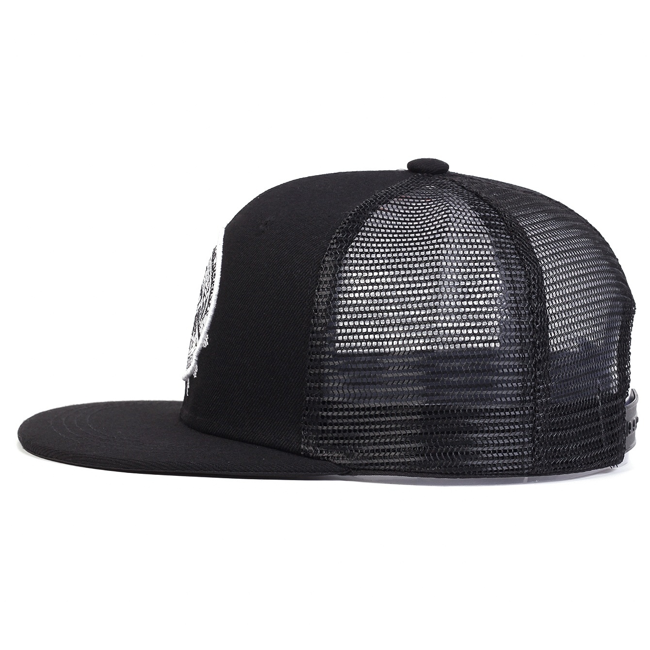 Black Casual geometric-pattern Hat Beanie, Men's Lightweight Eye Embroidered Mesh Hat,Temu