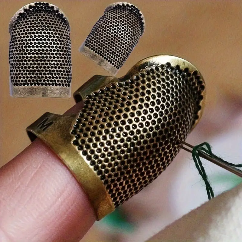 Sewing Thimble Finger Protector Retro Copper Fingertip - Temu