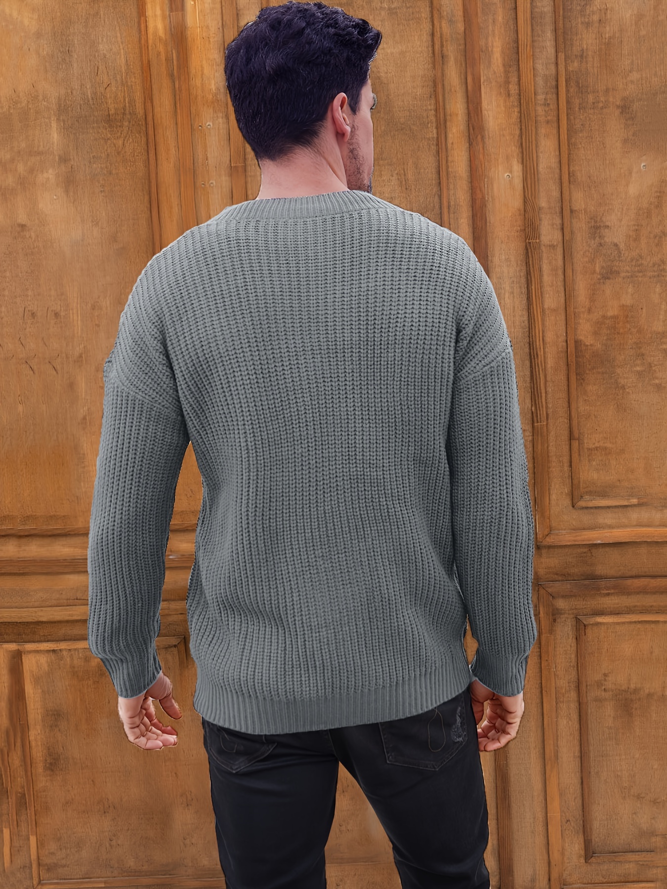 Mens Long Sleeve Cotton Winter Cardigans Jacket - Temu