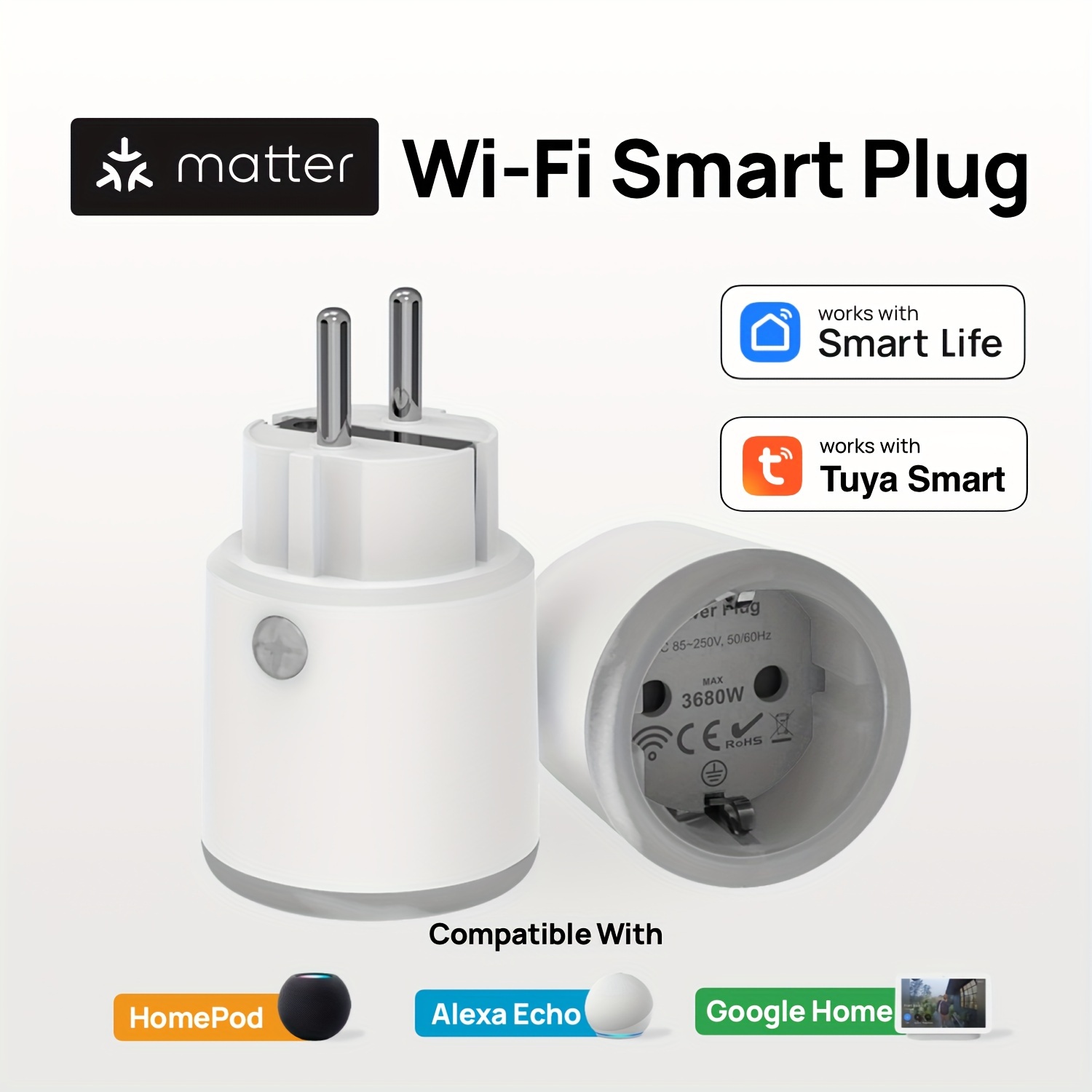 Smart Plug Compatible With Alexa And Google Home For Voice Control