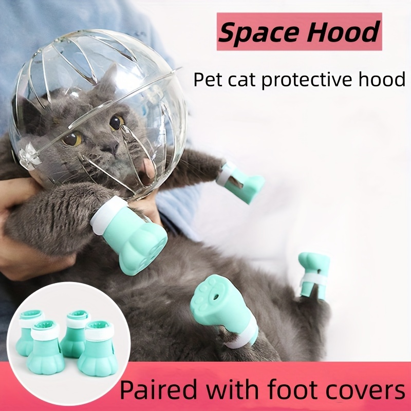 Transparent Cat Muzzle Antibite & Lick Protective Cover For Grooming