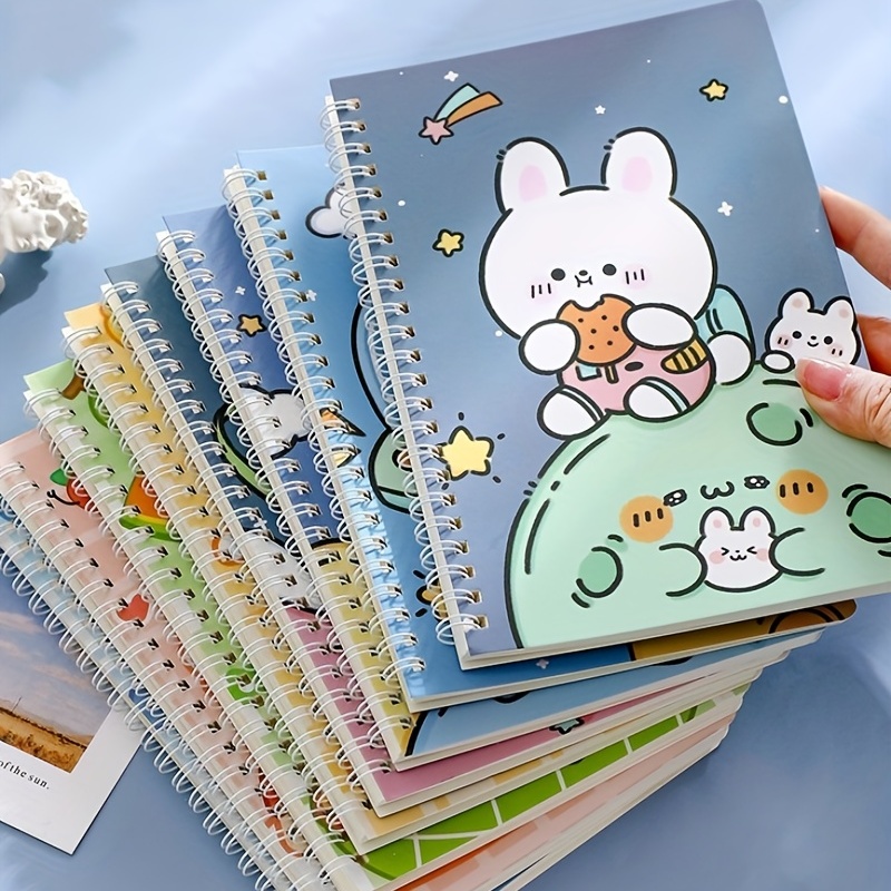 Kawaii Bear Bunny Spiral Binder Notebook Grid Horizontal - Temu