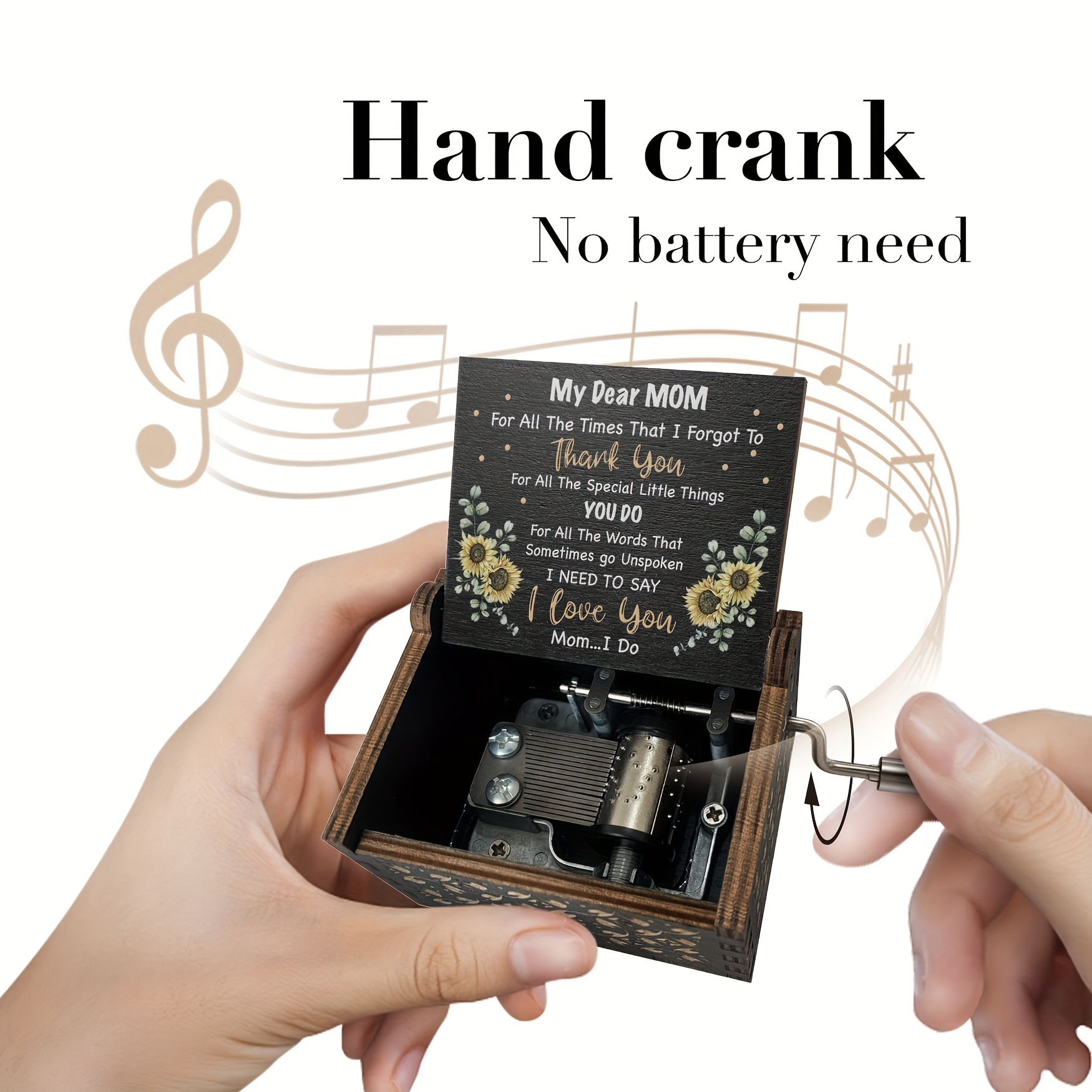Sunflower Music Box Gifts Mother's Day Gift For Mom, Best Mom