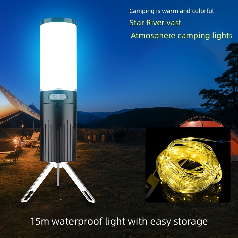 Camping Fairy Lights, Outdoor Fairy Lights, Portable Camping String Lights, Usb  Rechargeable Outdoor Light Holiday Decoration Lanterns Garden Yard Star  Lamp 32.8ft